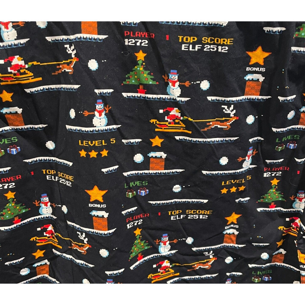 NEW Denim & Flower Men's S Button Down Shirt Holiday Christmas Gaming Short Slv - Picture 3 of 10